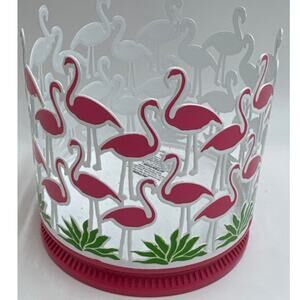 Bath & Body Works Flamingo Flock 3-Wick Candle Metal Sleeve Holder